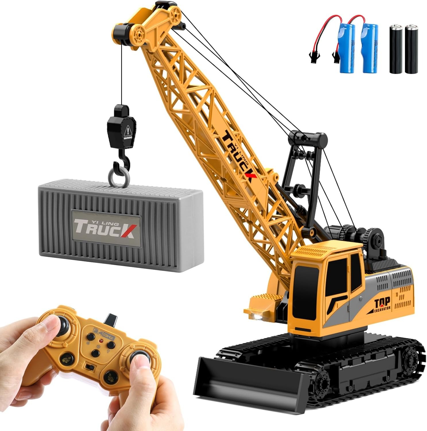 RC クローラークレーンおもちゃ合金リモコン建設車両リフター - Claw Crane Machine のレビューと価格