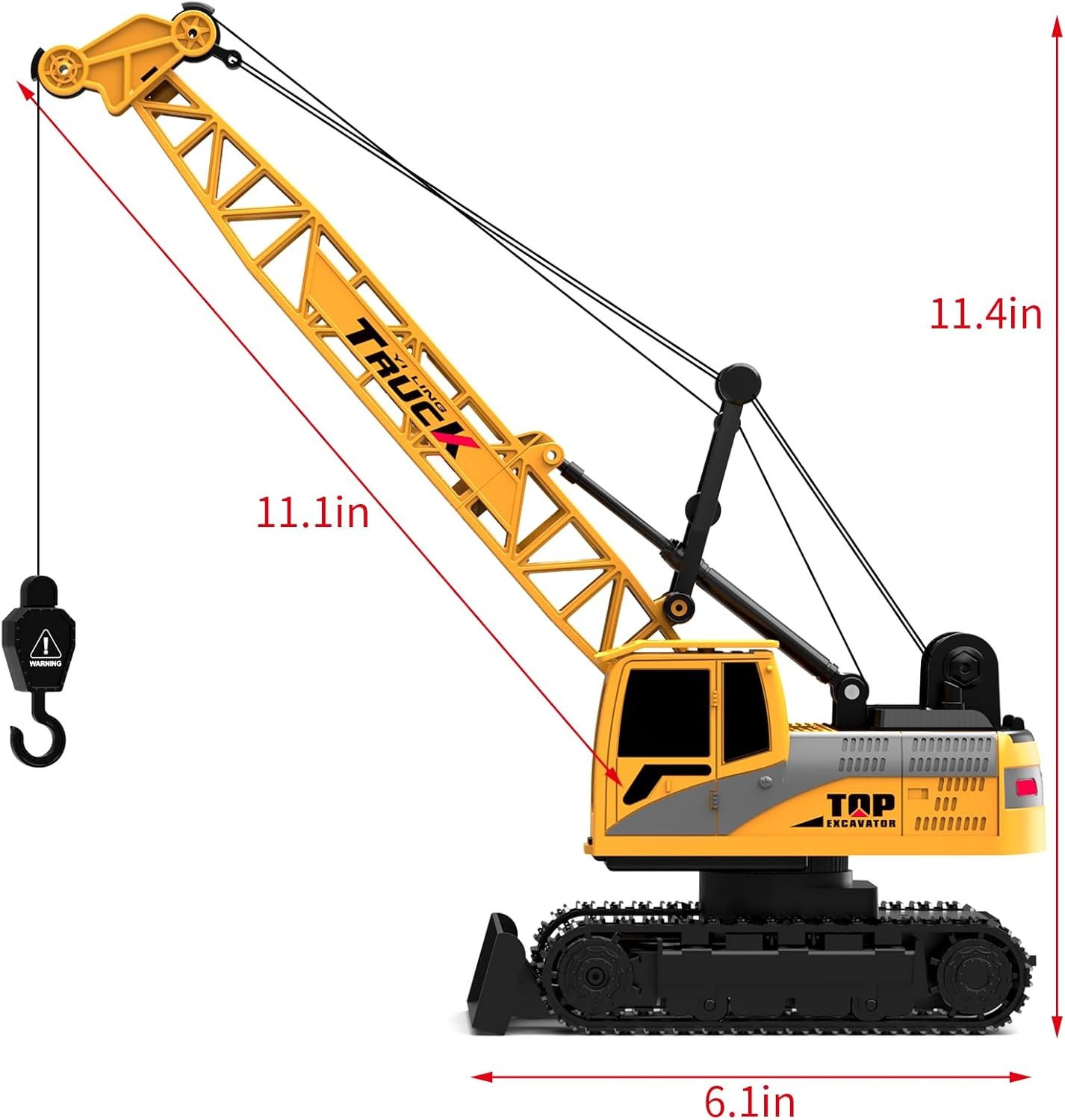 RC クローラークレーンおもちゃ合金リモコン建設車両リフター - Claw Crane Machine のレビューと価格